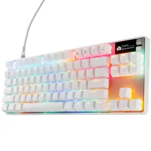 Клавіатура ігрова SteelSeries Apex Pro TKL Gen 3 UA HyperMagnetic, OmniPoint 3.0, OLED, White (64898) UA