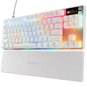 Клавіатура ігрова SteelSeries Apex Pro TKL Gen 3 UA HyperMagnetic, OmniPoint 3.0, OLED, White (64898) UA