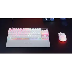 Клавіатура ігрова SteelSeries Apex Pro TKL Gen 3 UA HyperMagnetic, OmniPoint 3.0, OLED, White (64898) UA