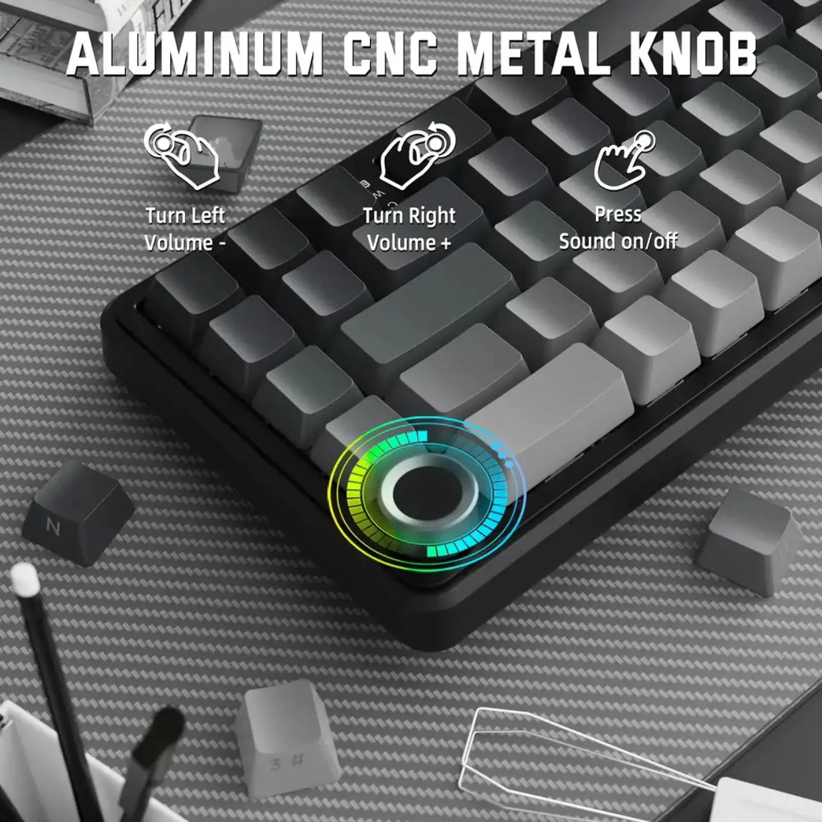 Клавіатура Attack Shark X66 RGB Wireless Moonlit Night (X66MN_AS) UA