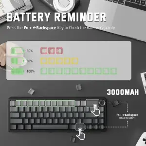 Клавіатура Attack Shark X66 RGB Wireless Moonlit Night (X66MN_AS) UA