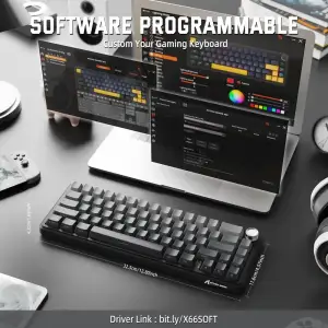 Клавіатура Attack Shark X66 RGB Wireless Moonlit Night (X66MN_AS) UA