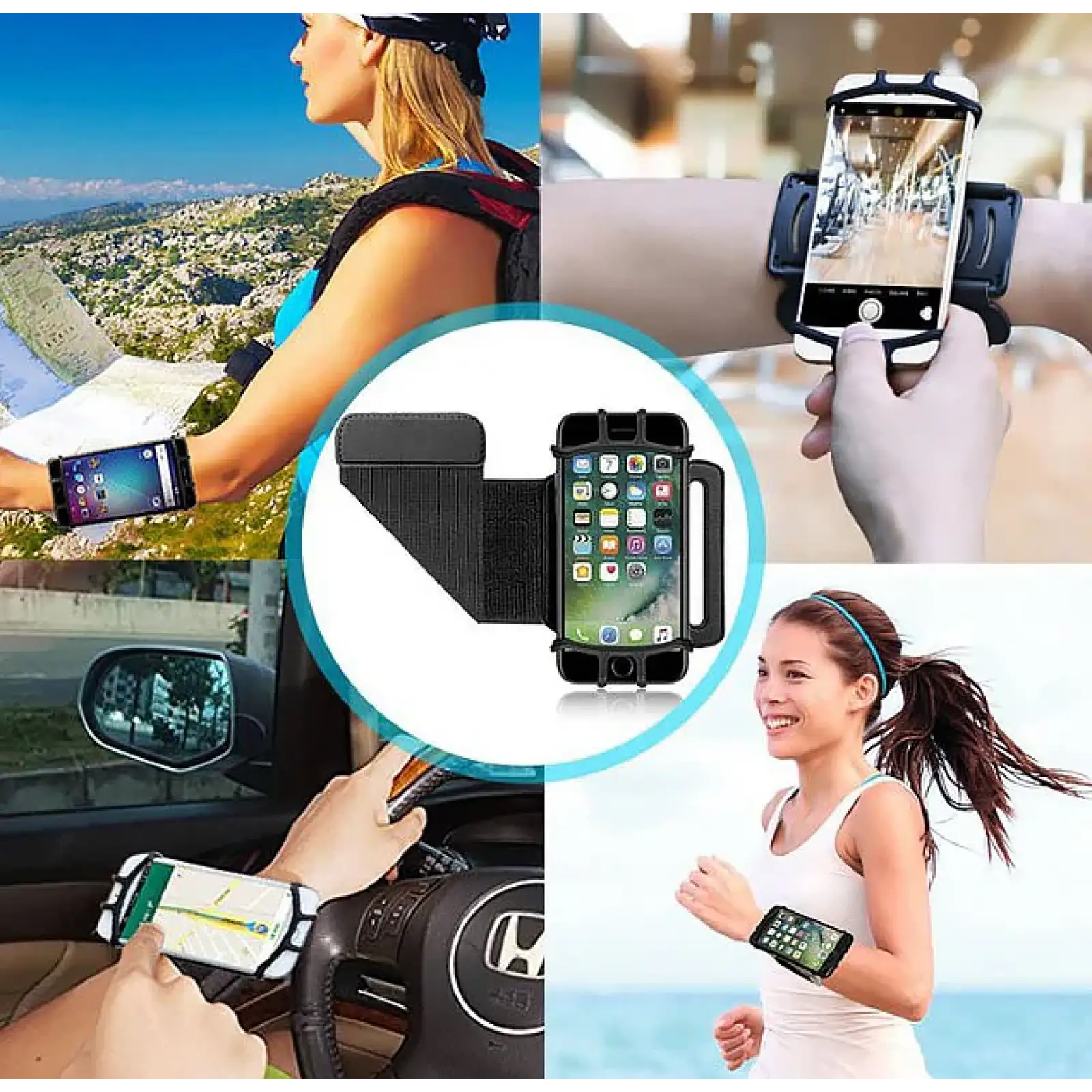 Спортивний тримач на руку для смартфона BeCover BC-RZSS034 Black (709634)