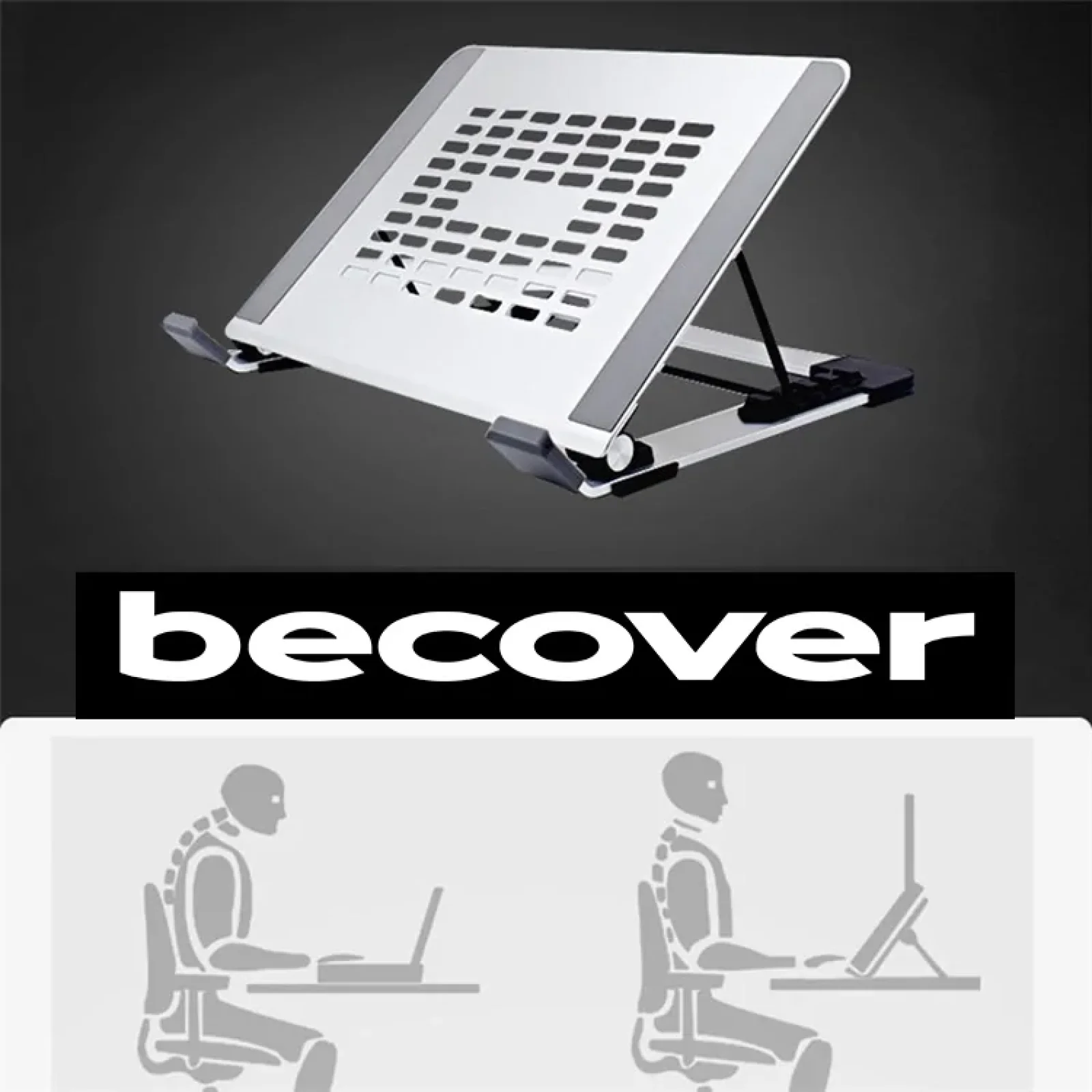 Тримач для планшета/ноутбука BeCover BC-P2 Silver (710072)