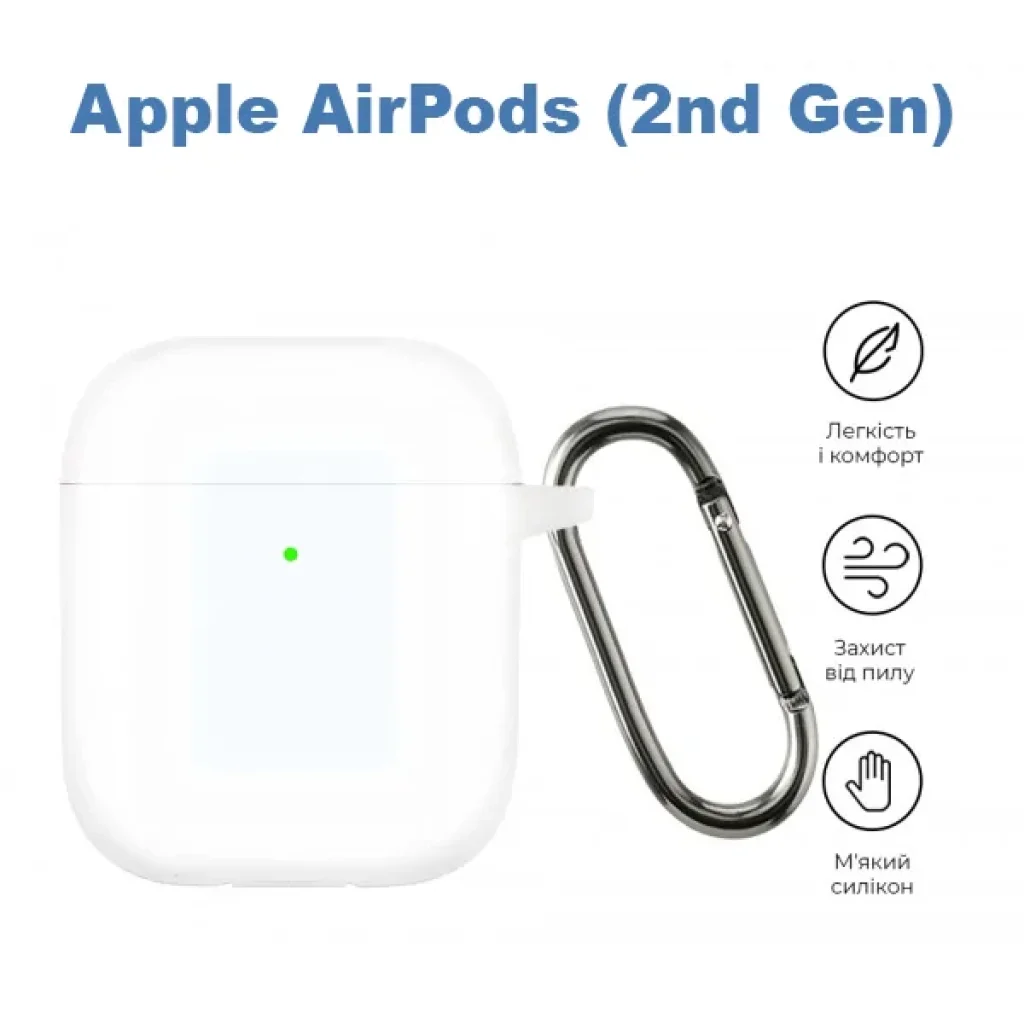Чехол Silicon BeCover для Apple AirPods (2nd Gen) Transparancy (710198)