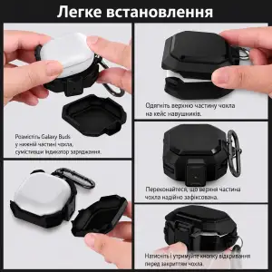 Чохол Protective TPU BeCover для Samsung Galaxy Buds 4 / 4 Pro Black (715887)