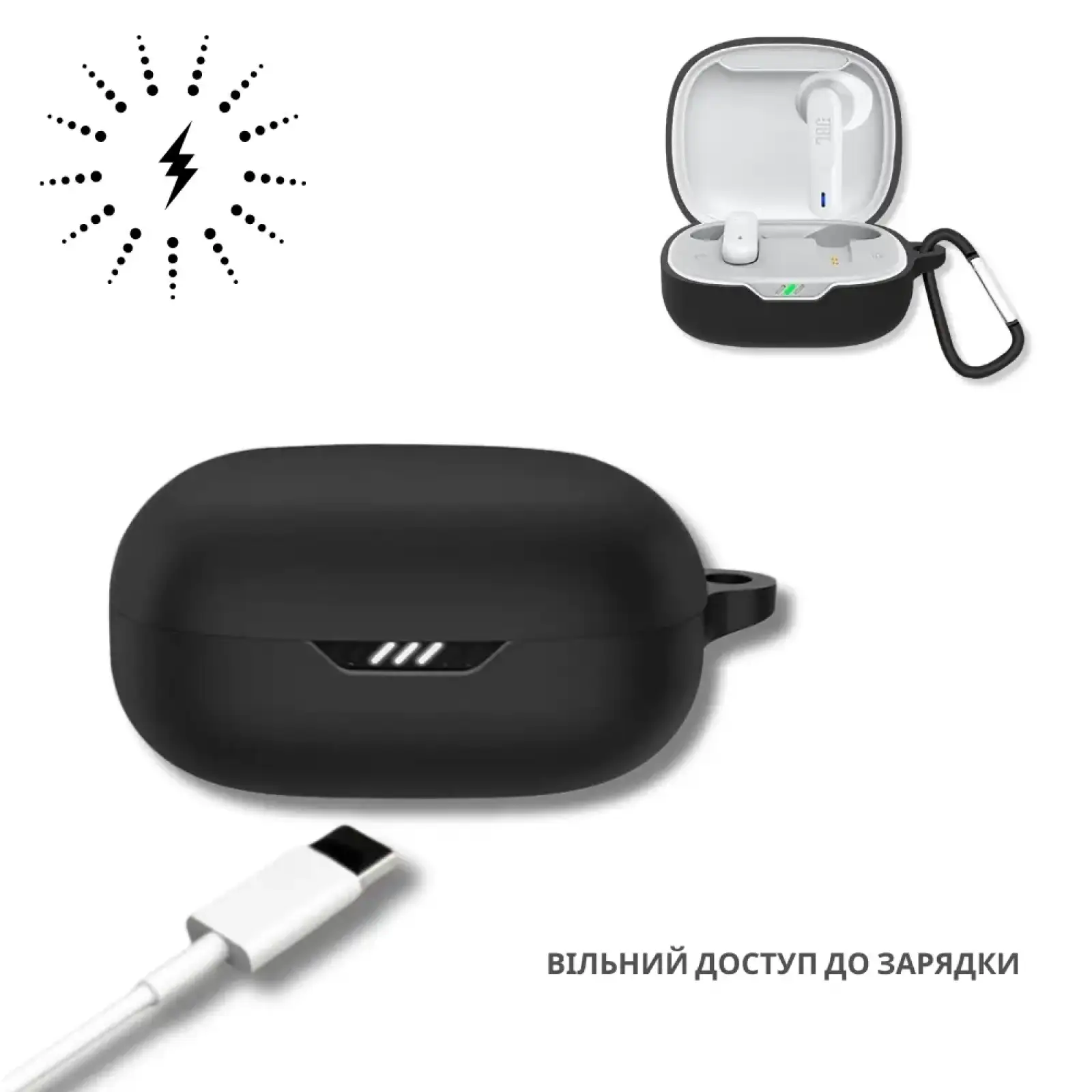 Чохол Silicon BeCover для JBL Wave Flex 2 Black (714830)
