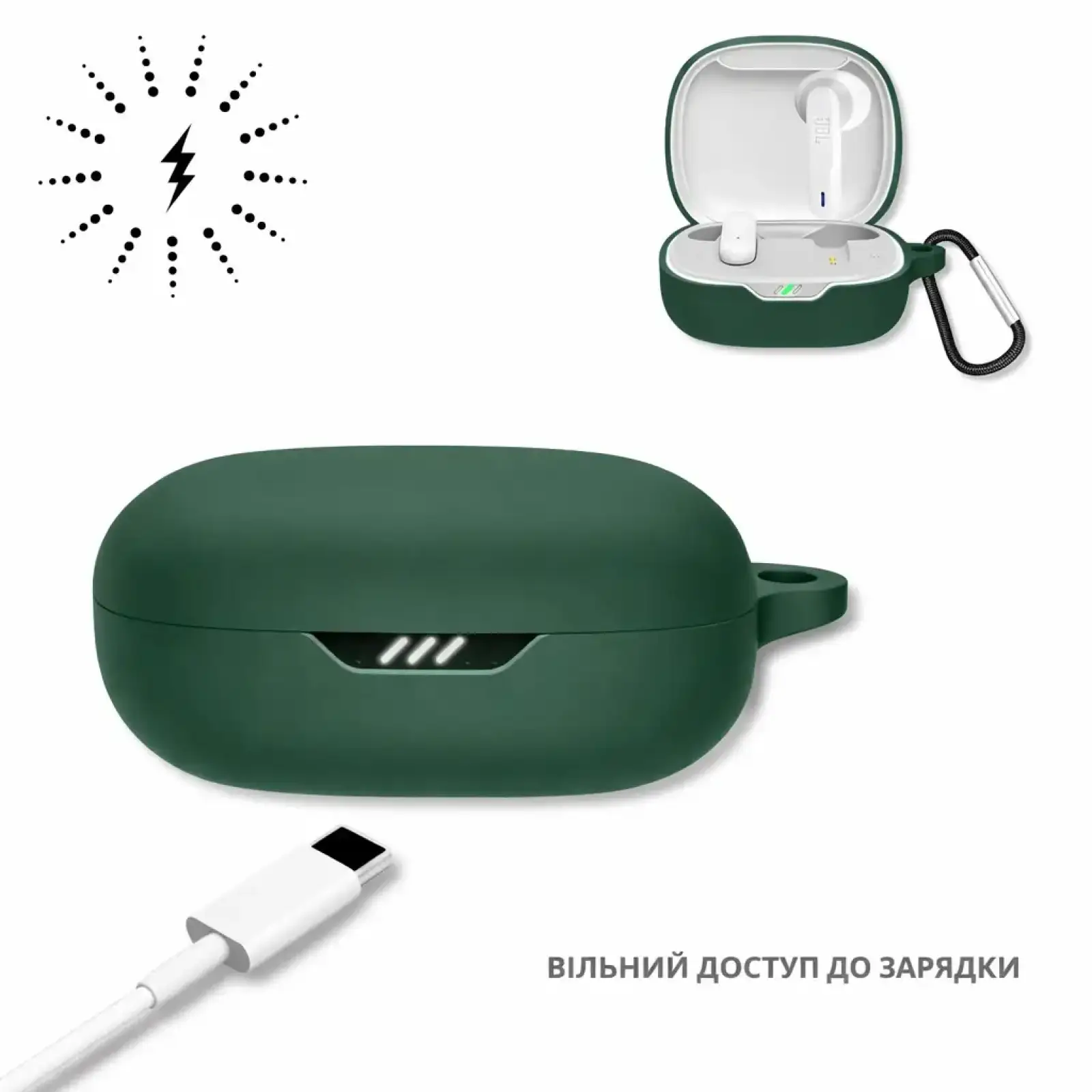 Чохол Silicon BeCover для JBL Wave Flex 2 Dark Green (715029)