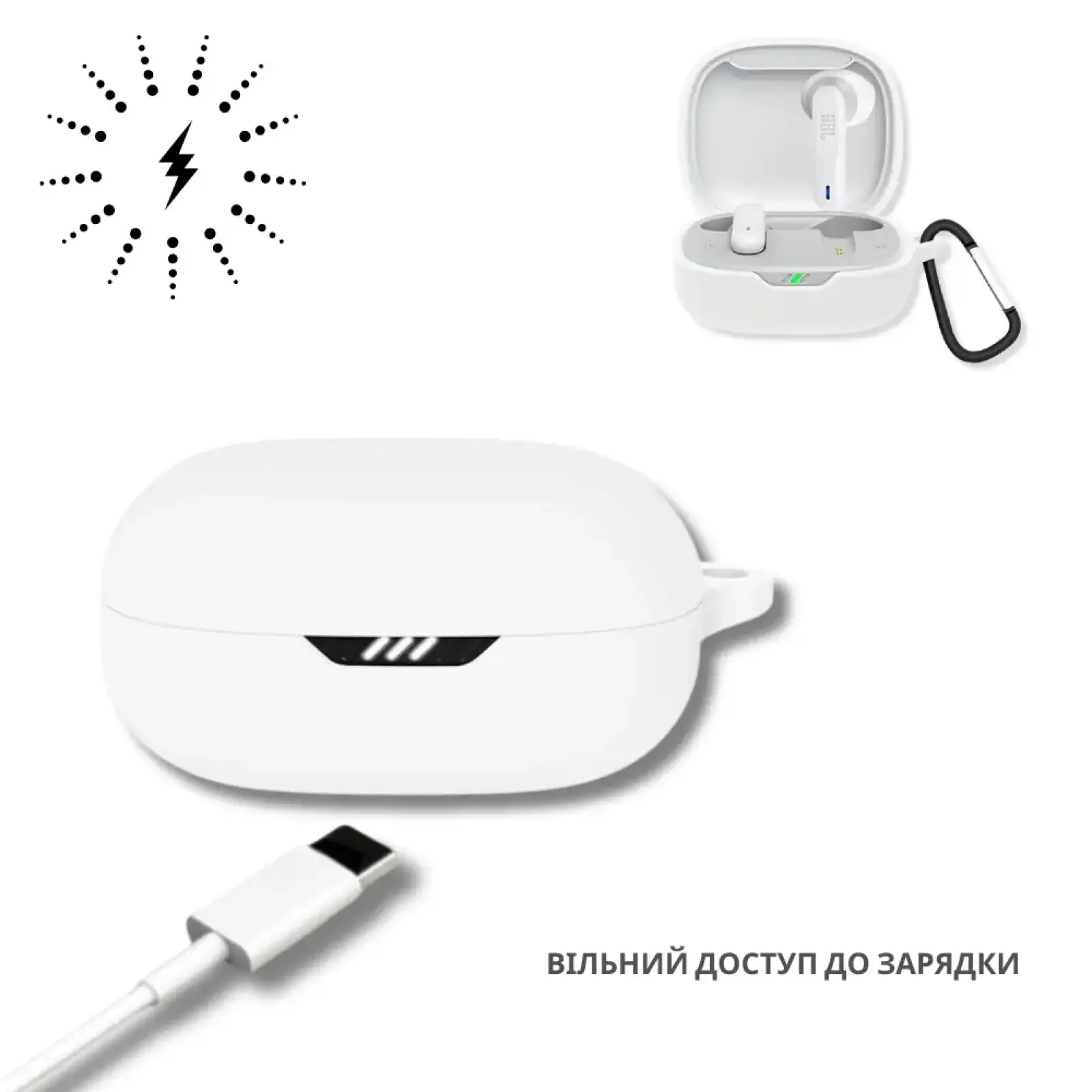 Чохол Silicon BeCover для JBL Wave Flex 2 White (714832)