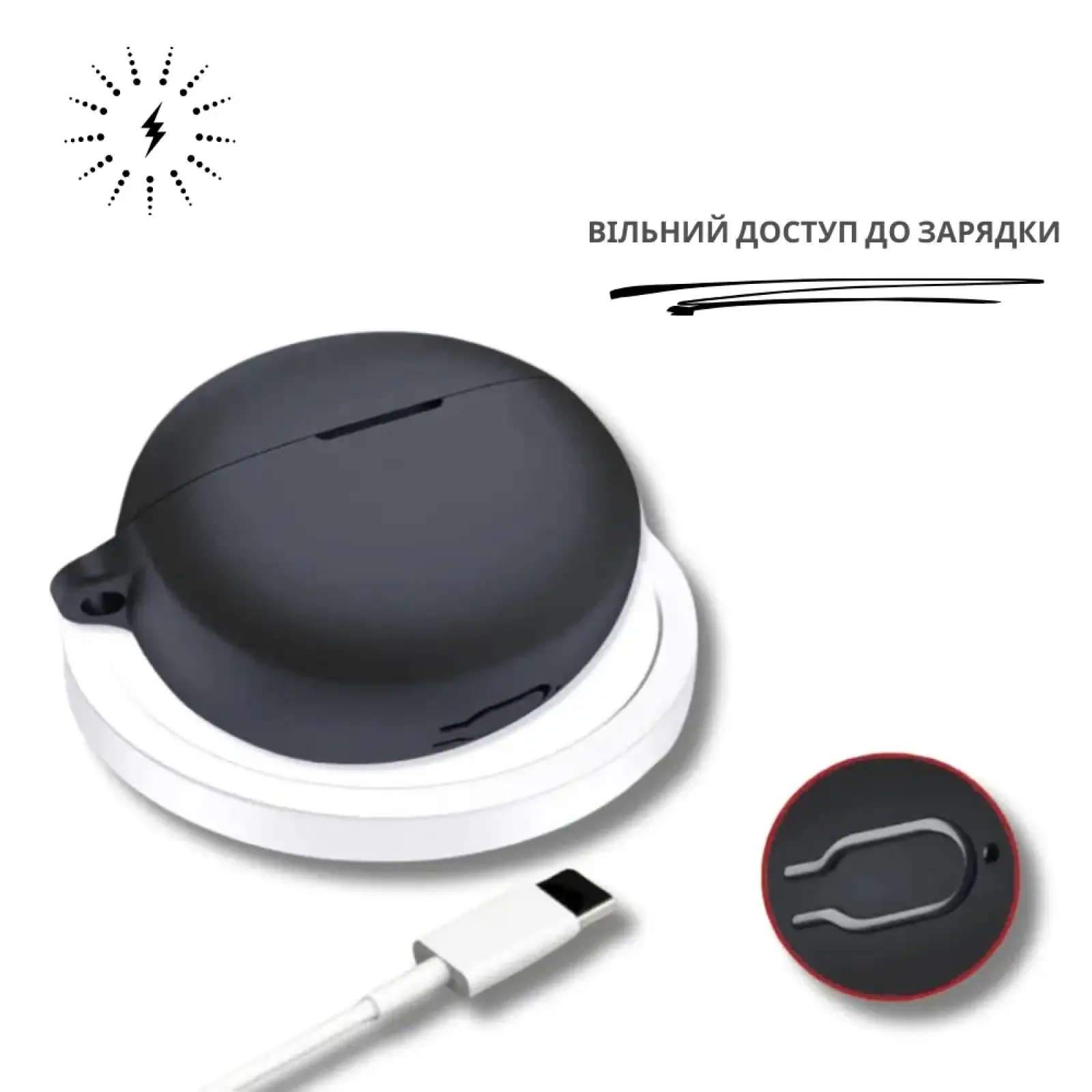Чохол Silicon BeCover для OnePlus Buds 4 Black (714834)