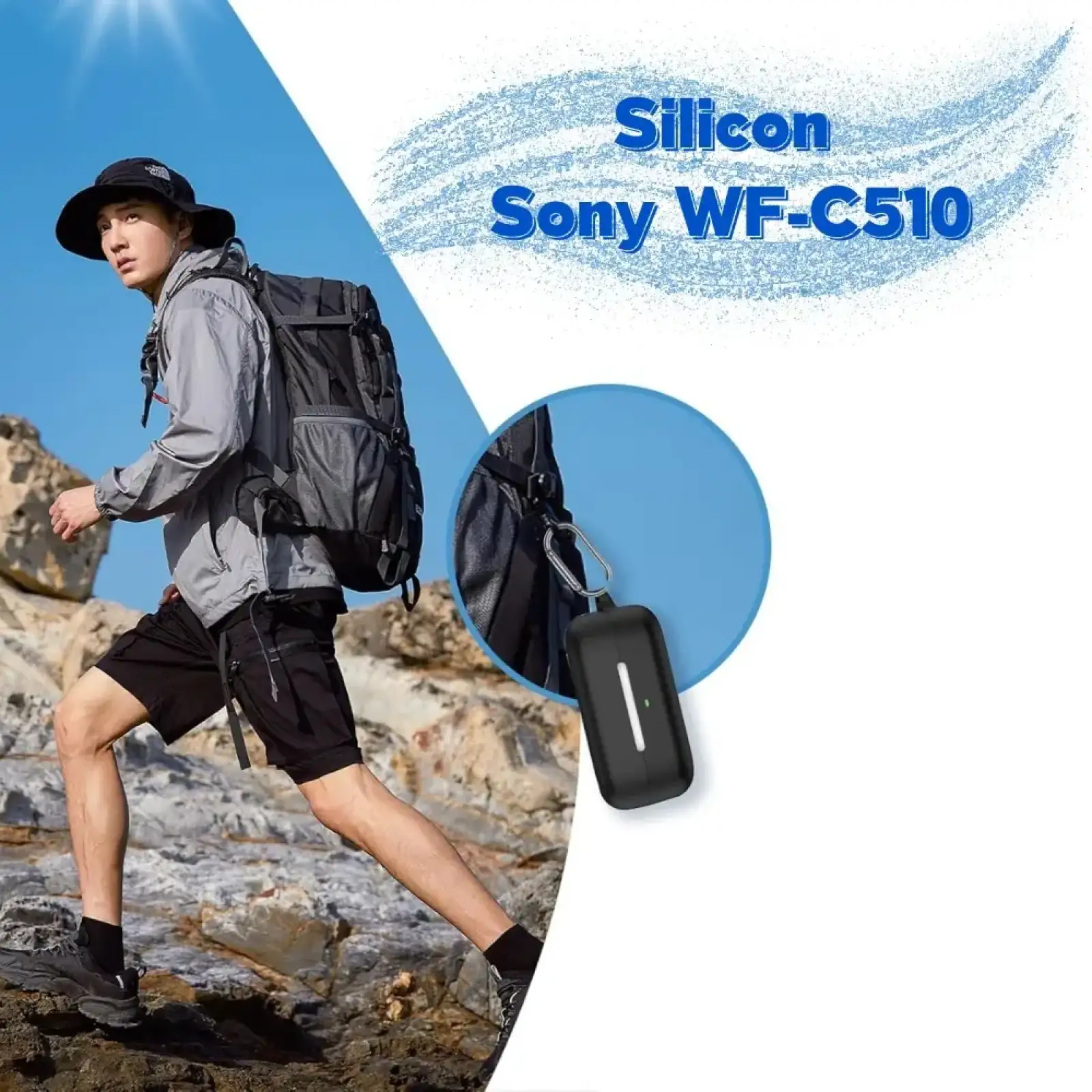 Чохол Silicon BeCover для Sony WF-C510 Black (714839)