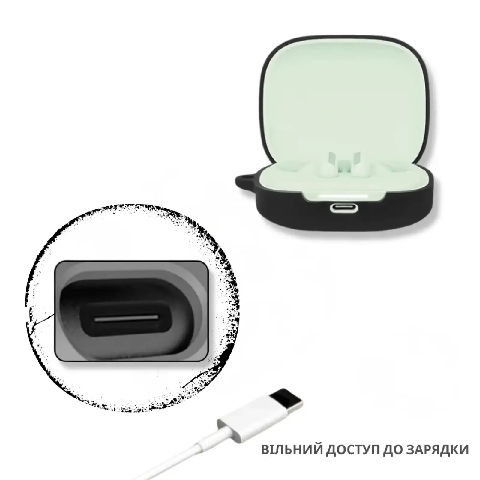 Чохол Silicon BeCover для Xiaomi Redmi Buds 7s Black (714817)