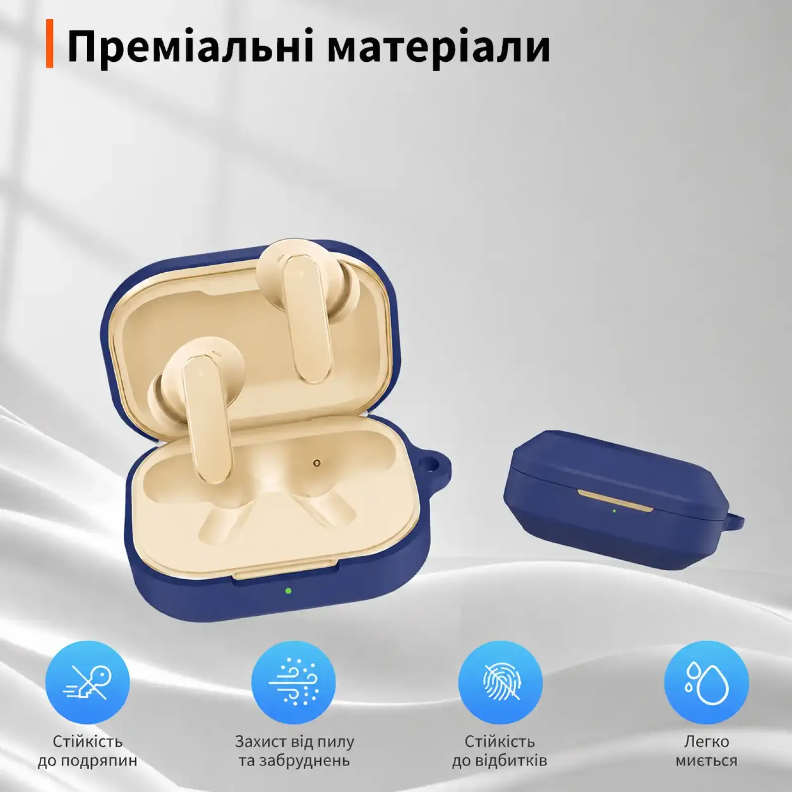 Чохол Silicon BeCover для Realme Buds Air 8 Deep Blue (715898)