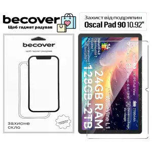 Захисне скло BeCover для Oscal Pad 90 10.92" (713695)