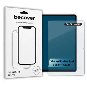 Захисне скло BeCover (Matte Anti-Glare) для Xiaomi Redmi Pad 2 SE 9.7" (2026) (715919)