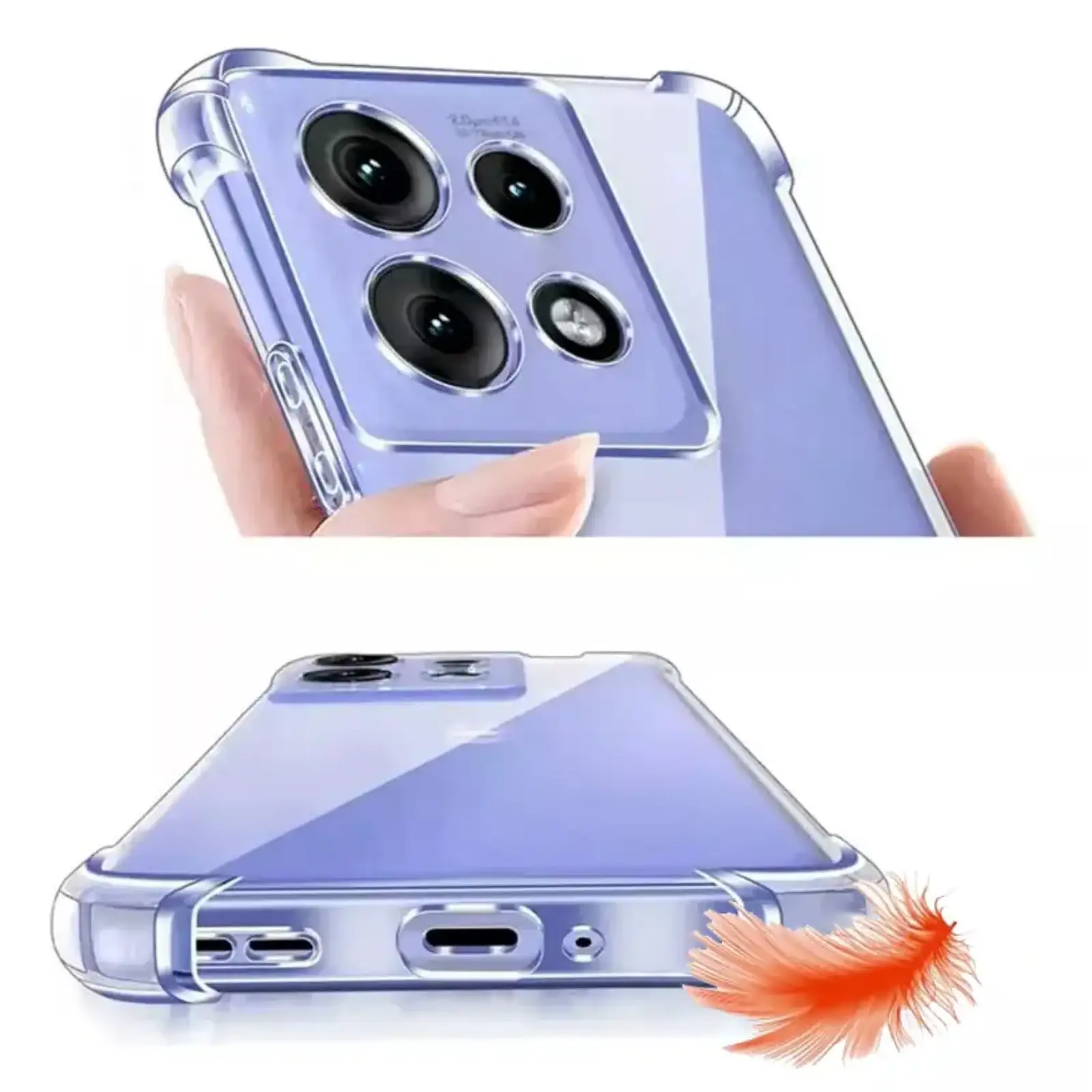 Чохол Anti-Shock BeCover для Motorola Edge 50 Clear (713149)