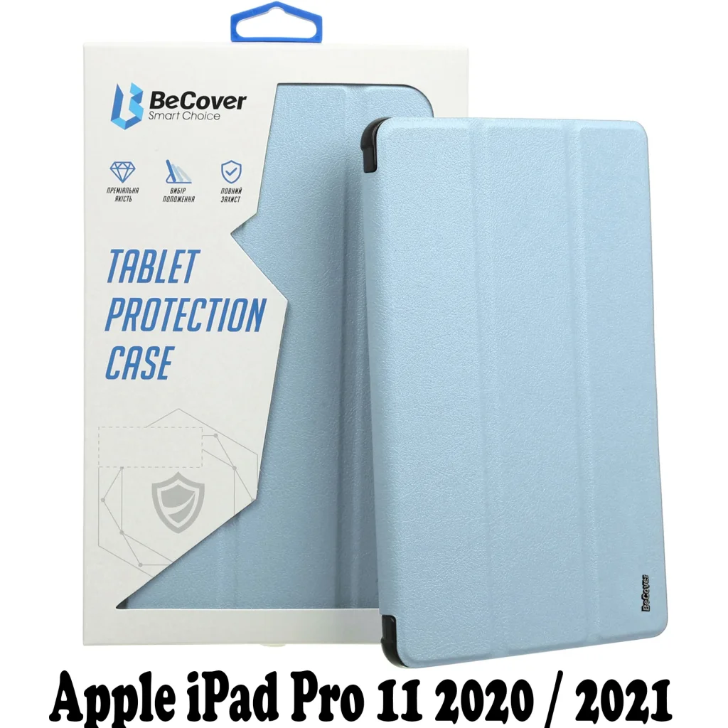 Чехол-книжка BeCover с креплением Apple Pencil для Apple iPad Pro 11 2020 / 2021 Light Blue (707529)