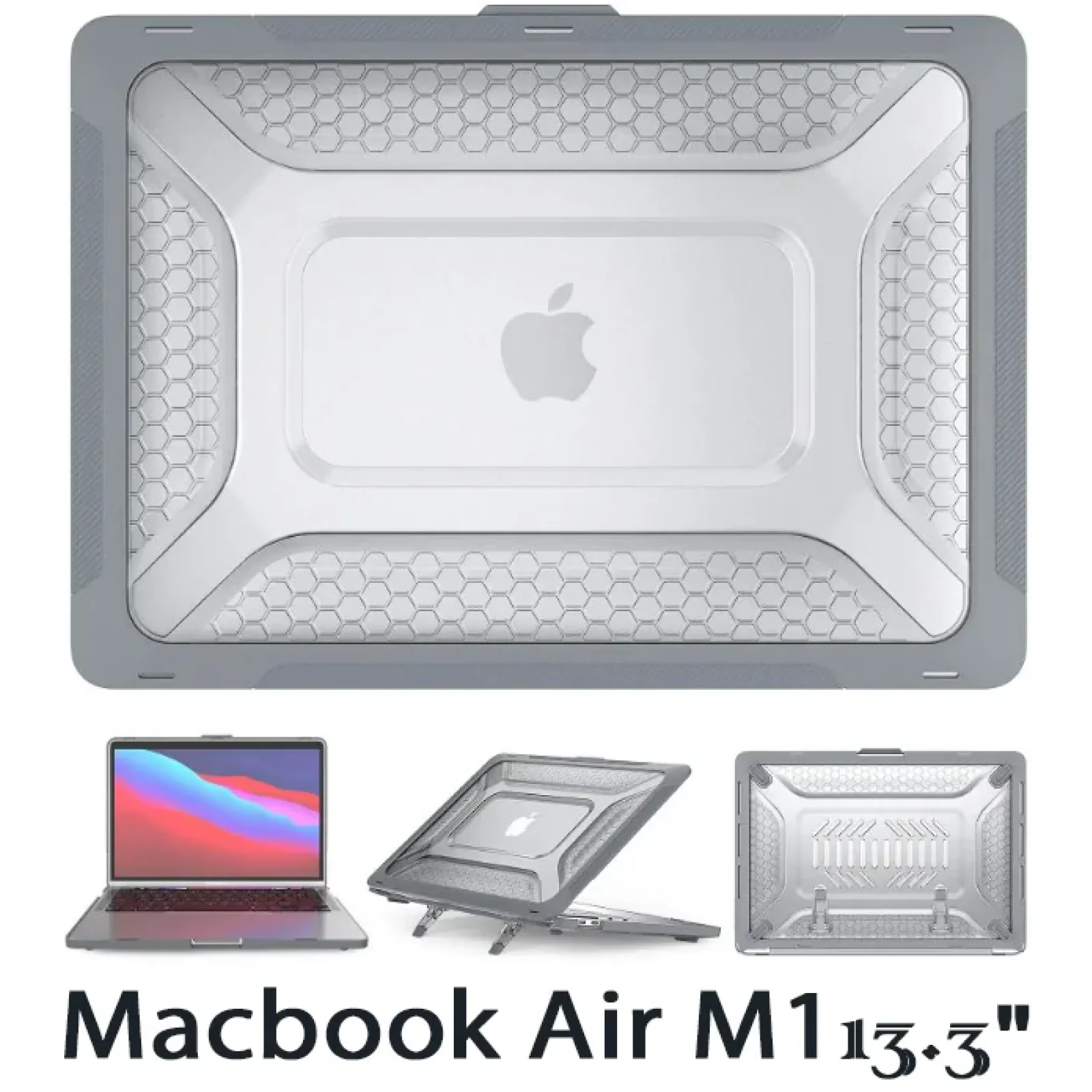 Противоударный чехол Becover с подставкой для Macbook Air M1 ( A1932/A2337 ) 13.3