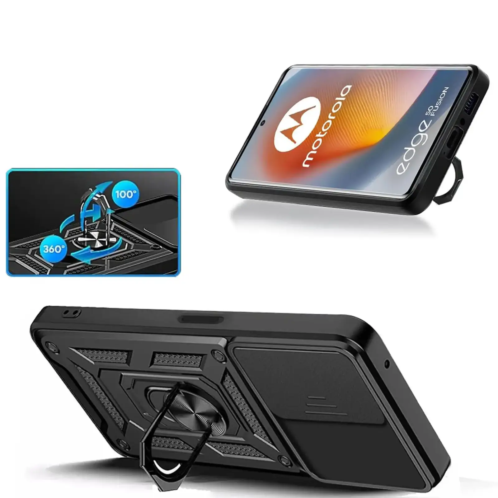 Чехол Military BeCover для Motorola Edge 50 Fusion Black (712162)