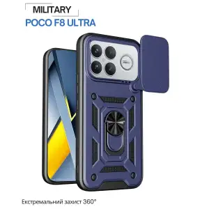 Чехол Military BeCover для Poco F8 Ultra Blue (715405)