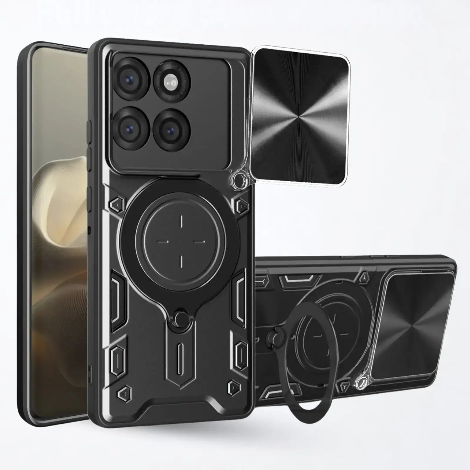 Чехол BeCover Full Guard Slide Magnetic для Motorola Edge 60 Pro Black (716387)