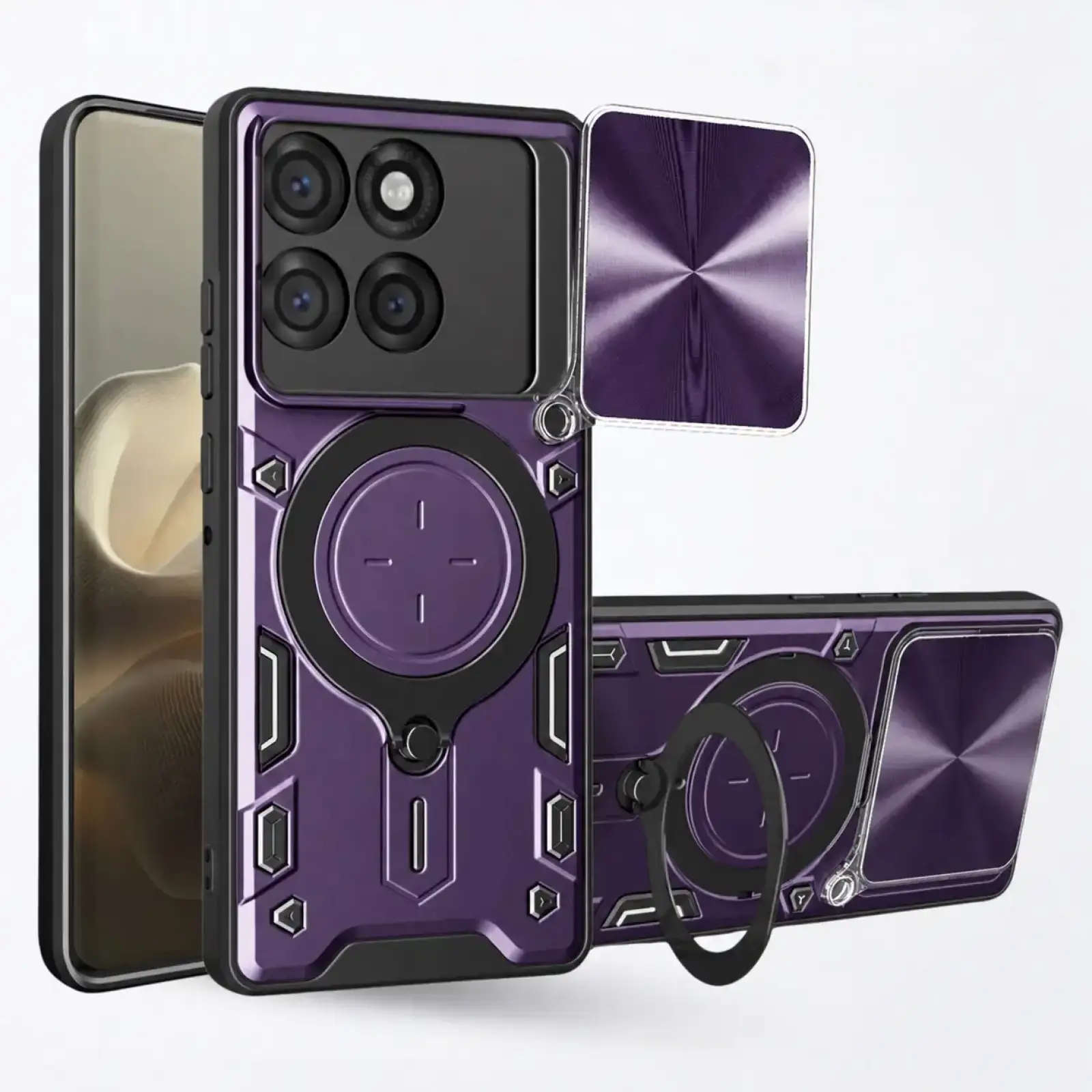 Чехол BeCover Full Guard Slide Magnetic для Motorola Edge 60 Pro Purple (716388)