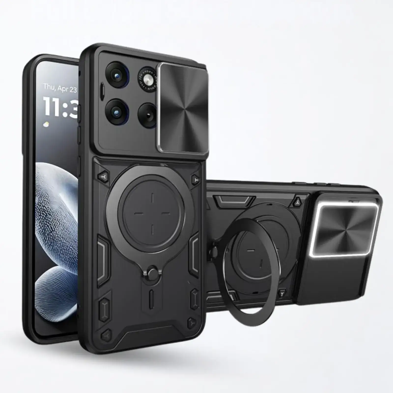 Чехол BeCover Full Guard Slide Magnetic для Motorola Edge 70 Fusion Black (716391)