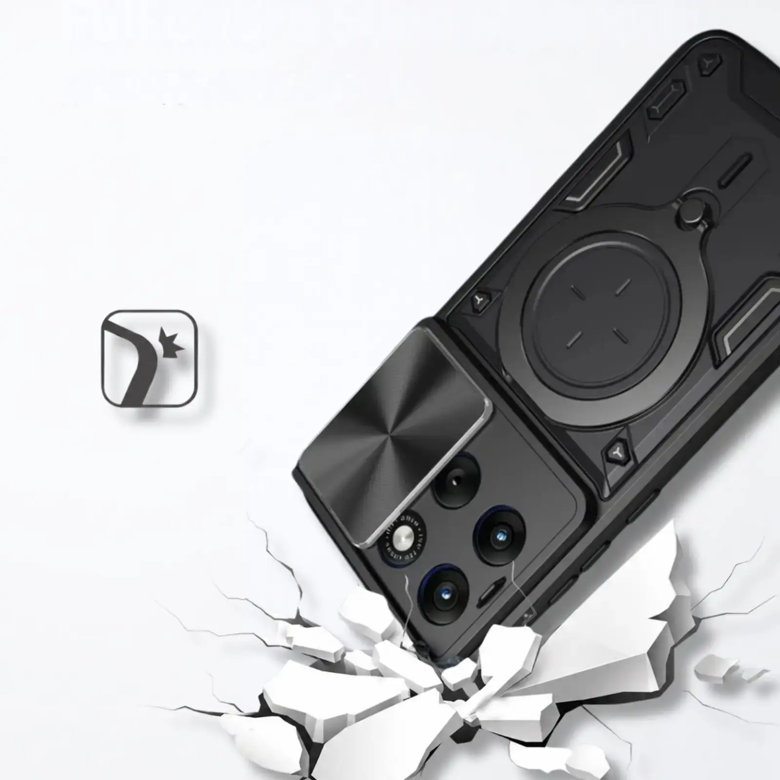 Чехол BeCover Full Guard Slide Magnetic для Motorola Edge 70 Fusion Black (716391)