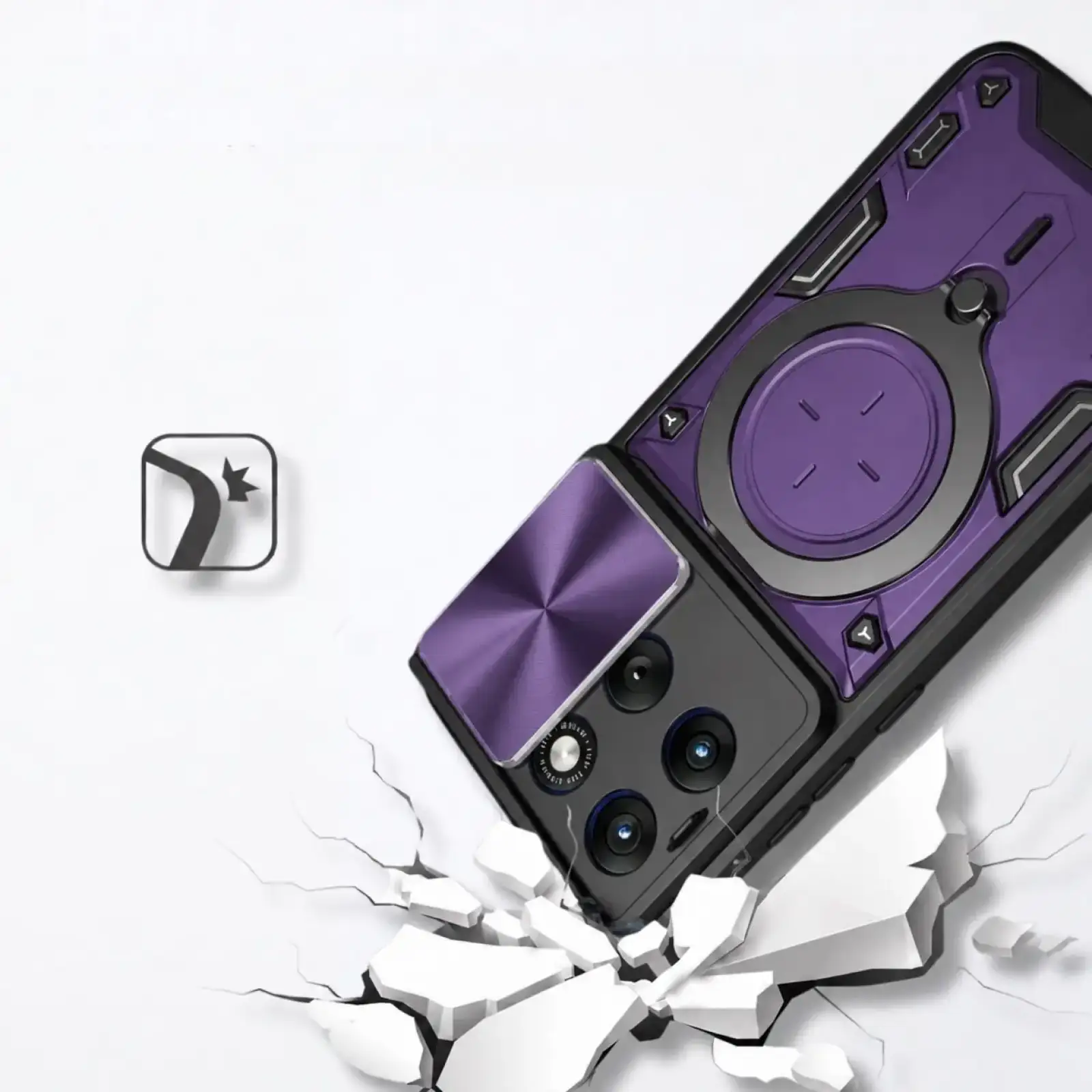Чехол BeCover Full Guard Slide Magnetic для Motorola Edge 70 Fusion Purple (716392)