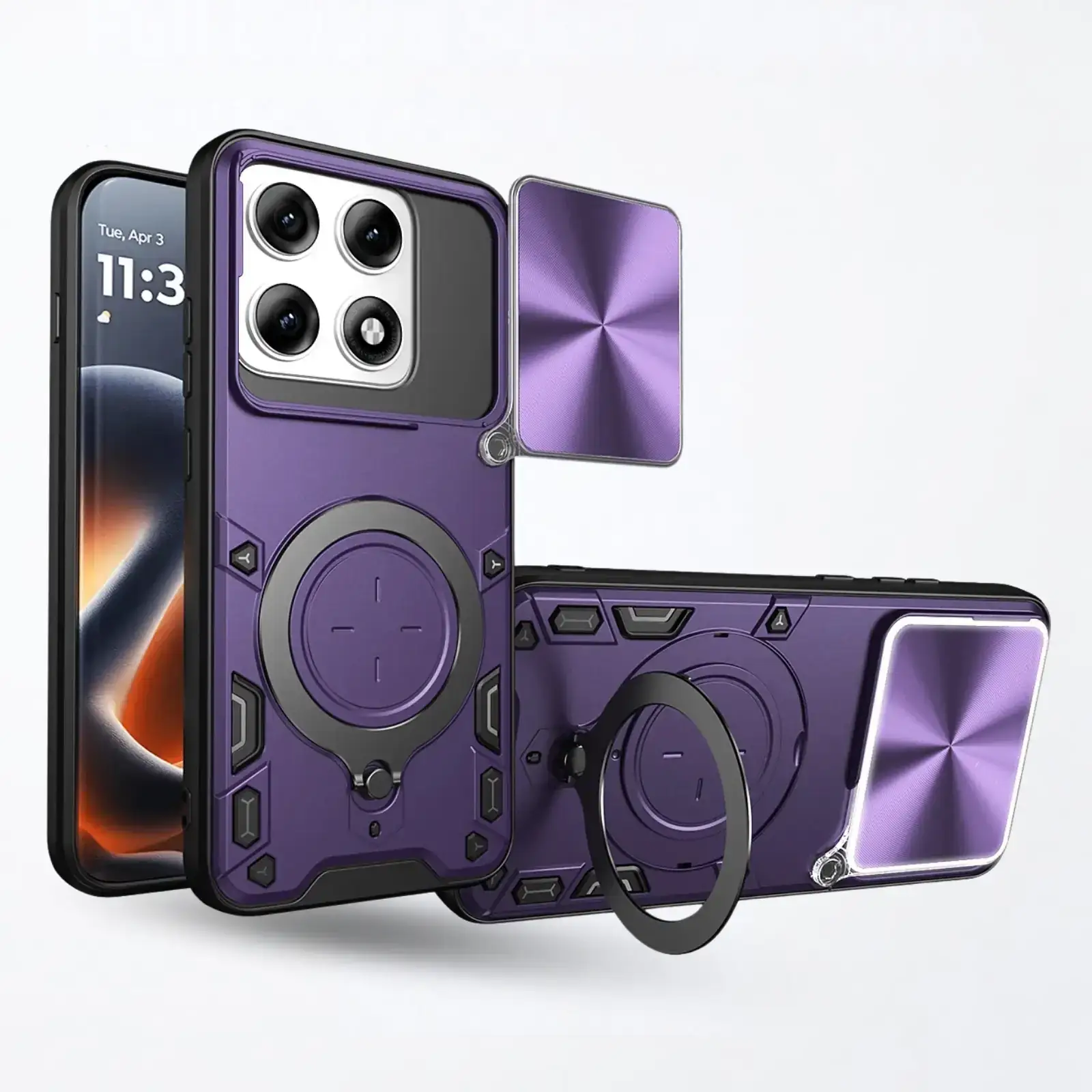 Чехол BeCover Full Guard Slide Magnetic для Motorola Edge 70 Pro Purple (716394)