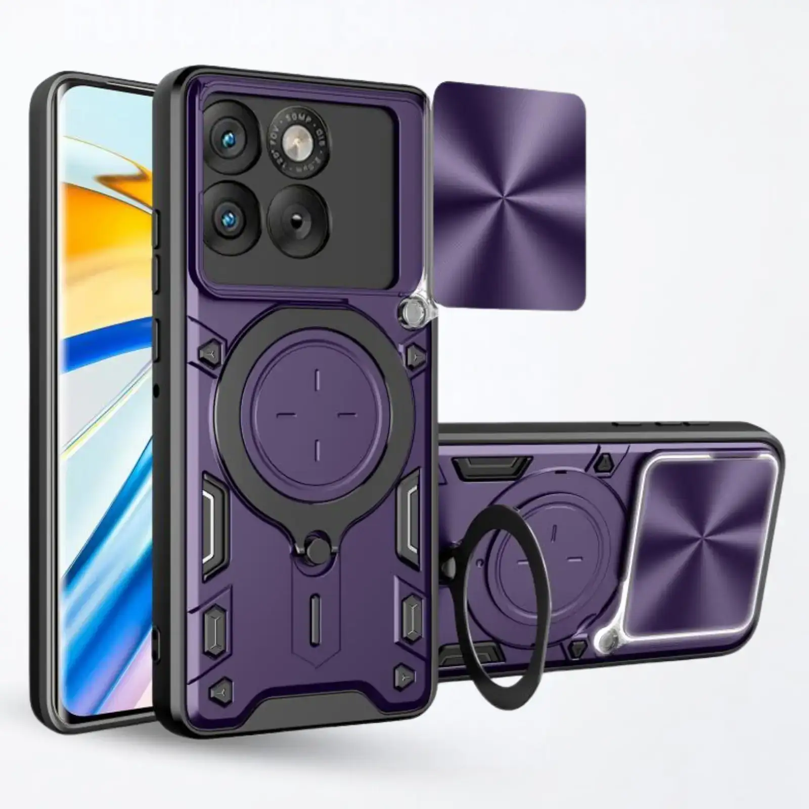 Чехол BeCover Full Guard Slide Magnetic для Motorola Edge 70 Purple (716390)