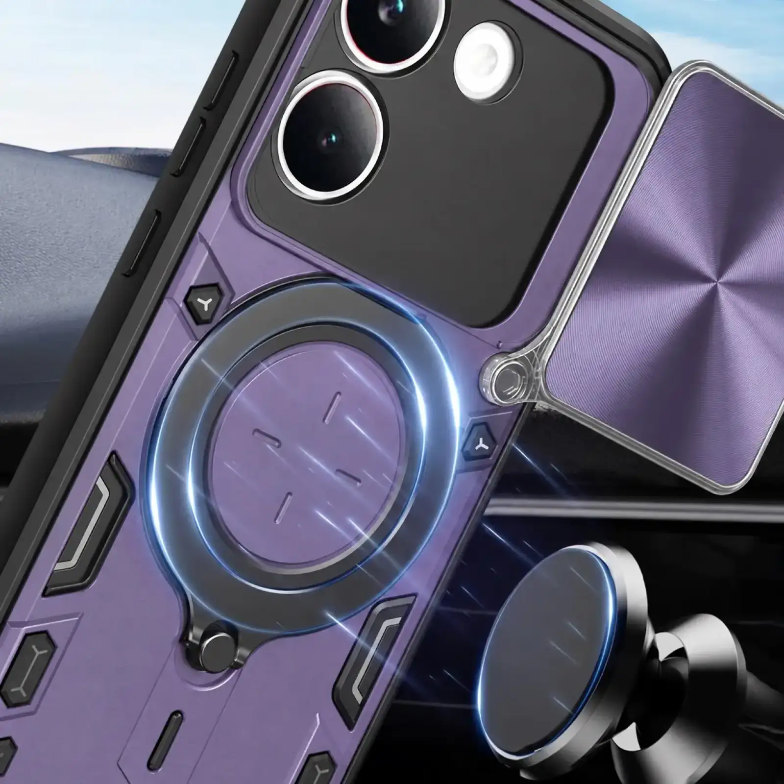 Чехол BeCover Full Guard Slide Magnetic для Poco X8 Pro 5G Purple (716414)