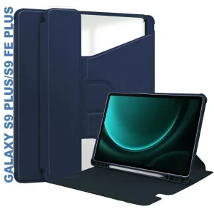 Цвет: Синий - Чехол 360° Rotatable BeCover для Samsung Galaxy Tab S9 Plus (SM-X810/SM-X816)/S9 FE Plus (SM-X610/SM-X616) 12.4" Deep Blue (710399)