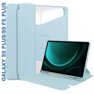Цвет: Голубой - Чехол 360° Rotatable BeCover для Samsung Galaxy Tab S9 Plus (SM-X810/SM-X816)/S9 FE Plus (SM-X610/SM-X616) 12.4" Light Blue (710401)