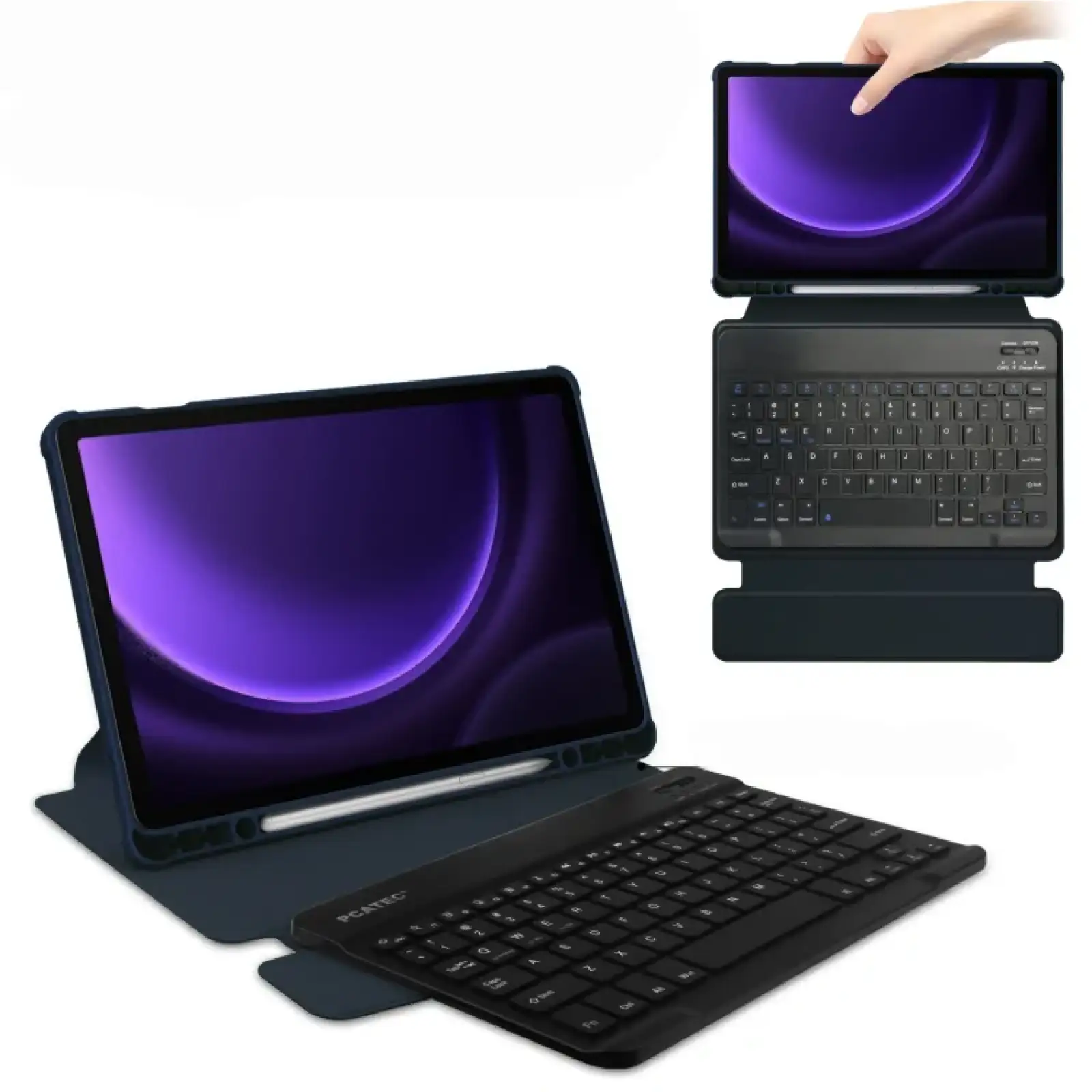 Чохол з бездротовою клавіатурою 360° Rotatable BeCover для Samsung Galaxy Tab S9 (SM-X710/SM-X716)/S9 FE (SM-X510/SM-X516B) 11.0