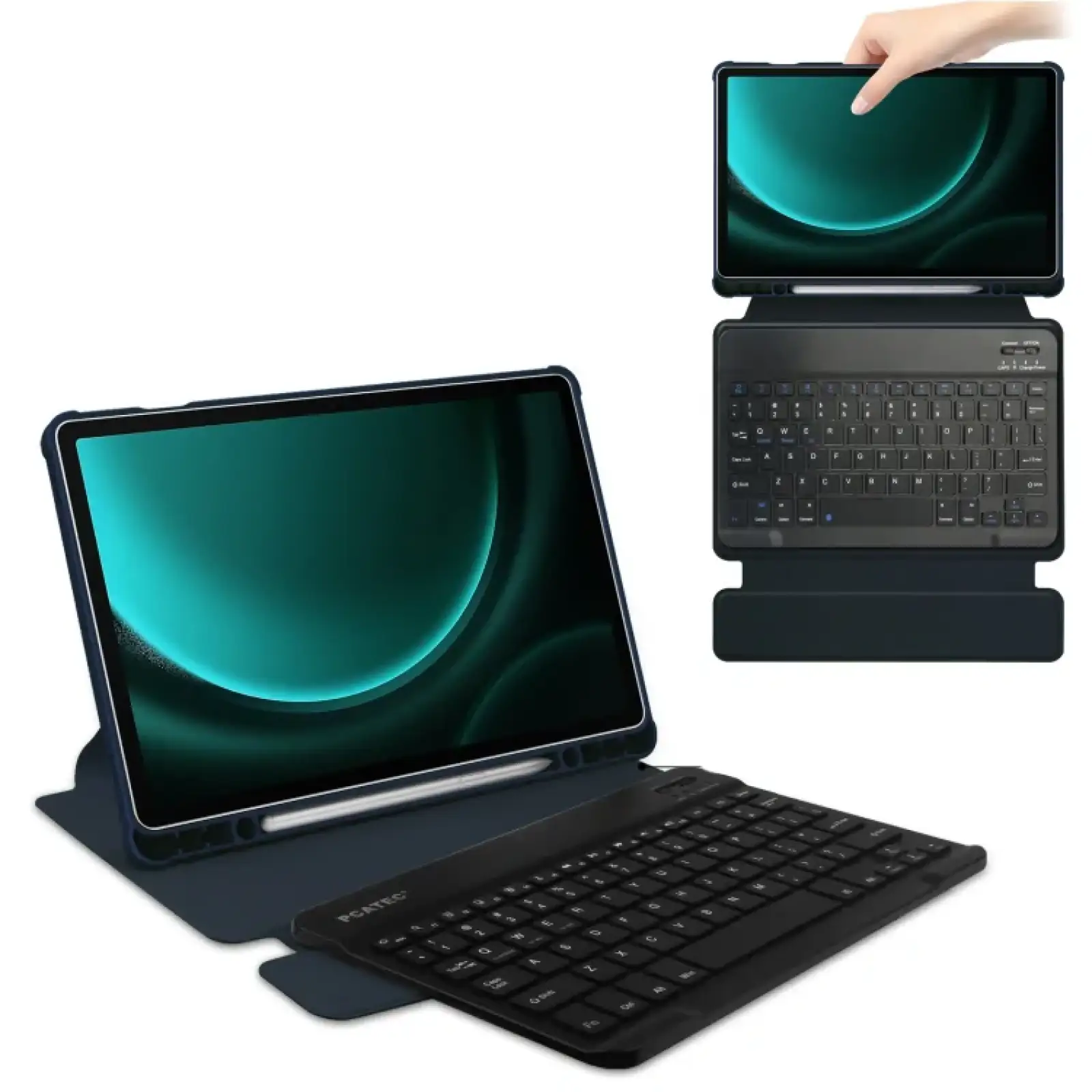Чохол з бездротовою клавіатурою 360° Rotatable BeCover для Samsung Galaxy Tab S9 Plus (SM-X810/SM-X816)/S9 FE Plus (SM-X610/SM-X616) 12.4