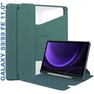 Колір: Зелений - Чохол 360° Rotatable BeCover для Samsung Galaxy Tab S9 (SM-X710/SM-X716)/S9 FE (SM-X510/SM-X516B) 11.0" Dark Green (710434)
