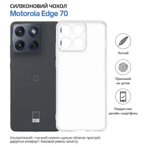 Чохол BeCover для Motorola Edge 70 Transparancy (715048)