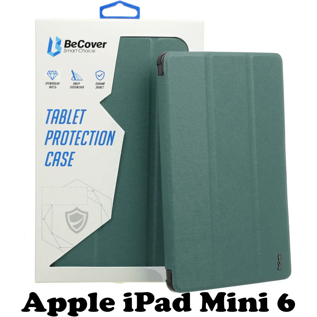 Силіконовий чохол-книжка BeCover для Apple iPad Mini 6 Dark Green (707521)