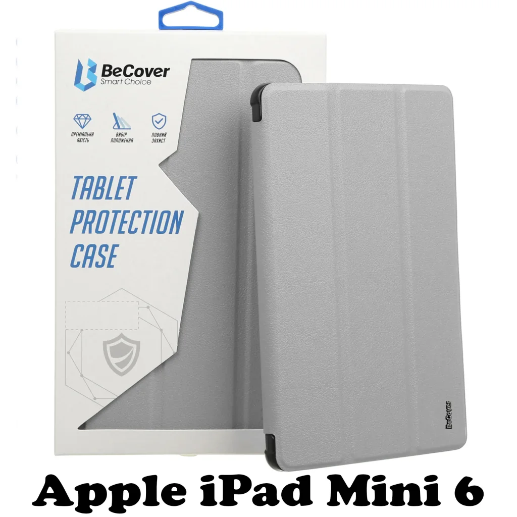Силіконовий чохол-книжка BeCover для Apple iPad Mini 6 Gray (707522)