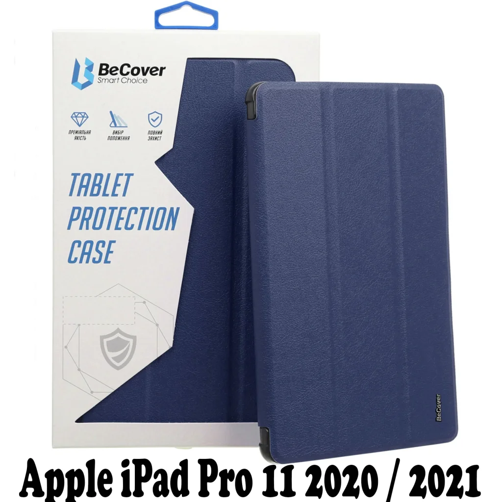 Силиконовый чехол-книжка BeCover для Apple iPad Pro 11 2020 / 2021 Deep Blue (707511)