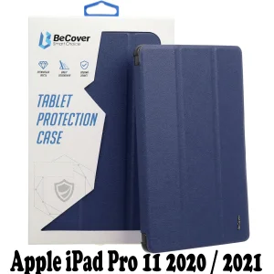 Цвет: Синий - Силиконовый чехол-книжка BeCover для Apple iPad Pro 11 2020 / 2021 Deep Blue (707511)