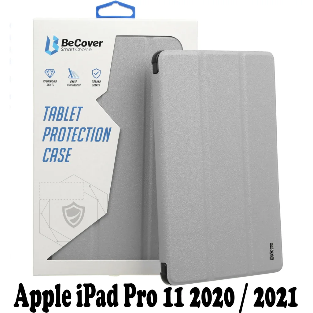 Силиконовый чехол-книжка BeCover для Apple iPad Pro 11 2020 / 2021 Gray (707512)