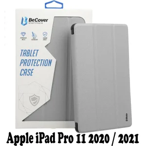 Цвет: Серый - Силиконовый чехол-книжка BeCover для Apple iPad Pro 11 2020 / 2021 Gray (707512)