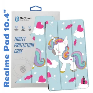 Колір: Блакитний - Чохол-книжка BeCover Smart Case для Realme Pad 10.4" Unicorn (708280)