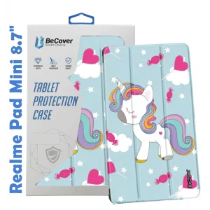 Колір: Блакитний - Чохол-книжка BeCover Smart Case для Realme Pad Mini 8.7" Unicorn (708264)