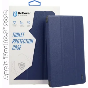Цвет: Синий - Чехол-книжка BeCover Smart Case для Apple iPad 10.9" 2022 Deep Blue (709190)