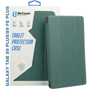 Колір: Зелений - Чохол-книжка BeCover Smart Case для Samsung Galaxy Tab S9 Plus (SM-X810/SM-X816)/S9 FE Plus (SM-X610/SM-X616) 12.4" Dark Green (710323)