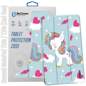 Цвет: Голубой - Чехол-книжка BeCover Smart Case для Huawei MatePad T10s / T10s (2nd Gen) Unicorn (709531)