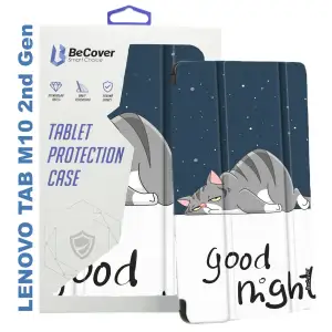 Колір: Синій - Чохол-книжка BeCover Smart Case для Lenovo Tab M10 TB-X306F HD (2nd Gen) Good Night (709533)